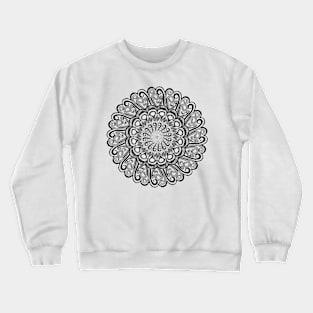 Mandala #14. Fronds and hearts mandala. Crewneck Sweatshirt